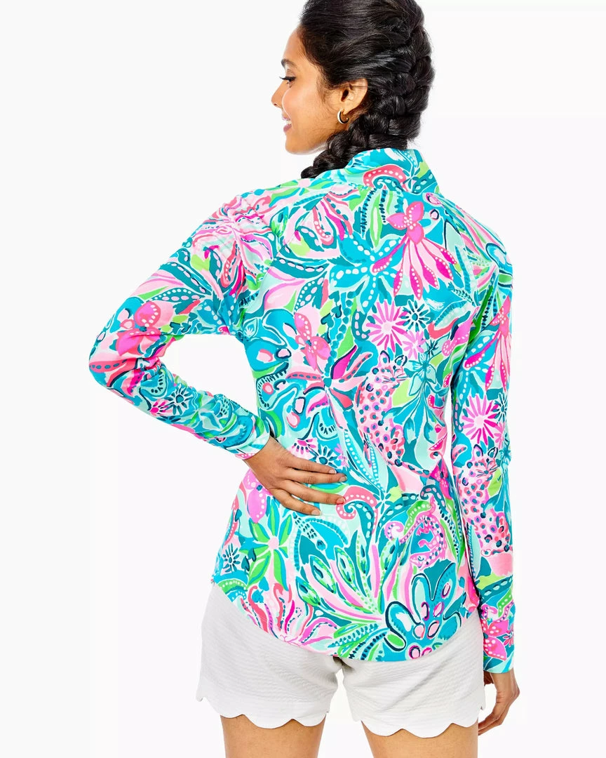 Lilly Pulitzer UPF Skipper Popover (Golden Hour) Outerwear 4 Lilly Pulitzer UPF Skipper Popover (Golden Hour) Outerwear