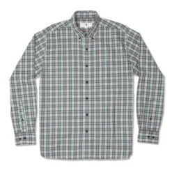 Duckhead Tops Blanton Plaid Shirt (Stormy Blue)