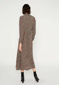 OO Boutique Dresses Lightweight Midi Shirt Dress (Ditsy Floral Print)