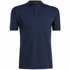 G/Fore Perforated Wide Stripe Polo (Twilight)