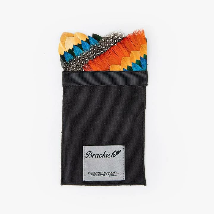 Brackish Ike Pocket Square (Pheasant, Guinea, Peacock) Accessories 5 Brackish Ike Pocket Square (Pheasant, Guinea, Peacock) Accessories