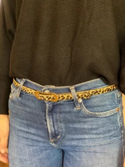 OO Boutique Animal Hair Belt (Tan) Accessories