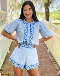 Emily Mccarthy Scalloped Short (Geo)