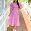 Olivia James The Label Bridget Dress (Country Plaid Pink) Dresses