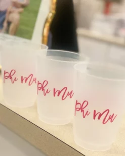 Only Options Frosted Cups "Phi Mu" (Set Of 10) Gifts For Her