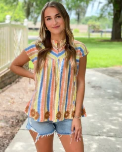 Ivy Jane Tops Daisies All Around Top (MLT)