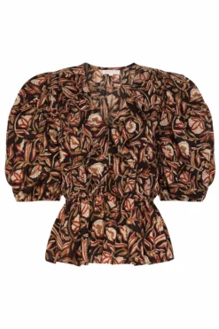 Anna Cate Gabrielle Top (Black/Red)