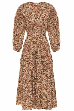 Anna Cate Louise Midi (Tan Print)