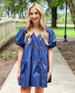 Queen Of Sparkles Dresses Firework Dress (Navy)