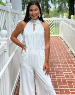 Amanda Uprichard Talita Jumpsuit (Ivory) Dresses