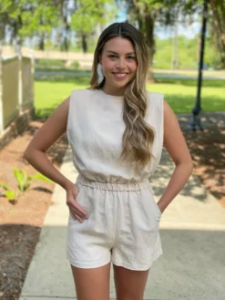 Amanda Uprichard Dresses Kent Romper (Bone)