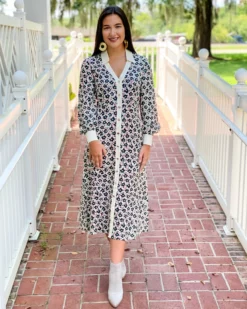 Fresha London Mercedes Dress (Black Petunia) Dresses