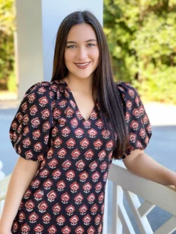 Anna Cate Myers Maxi (Black Print) Dresses