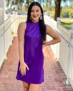 Trina Turk Dresses Delighted Dress (Purple Rain)