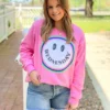 Queen Of Sparkles Tops Wednesday Smiley Sweatshirt