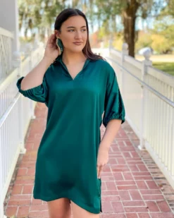 Emily Mccarthy Poppy Dress (Botanical Green) Dresses