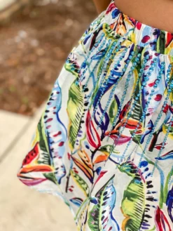 Queen Of Sparkles Tropical Tiered Jewel Mini Skort Bottoms