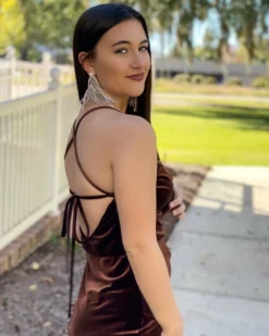 Amanda Uprichard Jasalina Mini Dress (Cocoa) Dresses 7 Amanda Uprichard Jasalina Mini Dress (Cocoa) Dresses