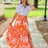 Sheridan French Bottoms Madelyn Skirt (Tangerine + White Peacock)
