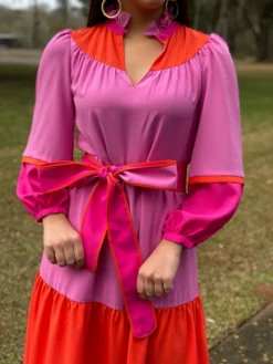 Crosby By Mollie Burch Delphine Dress (Berry Colorblock)