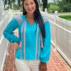 Lilly Pulitzer Tops Lara Top (Bermuda Blue)