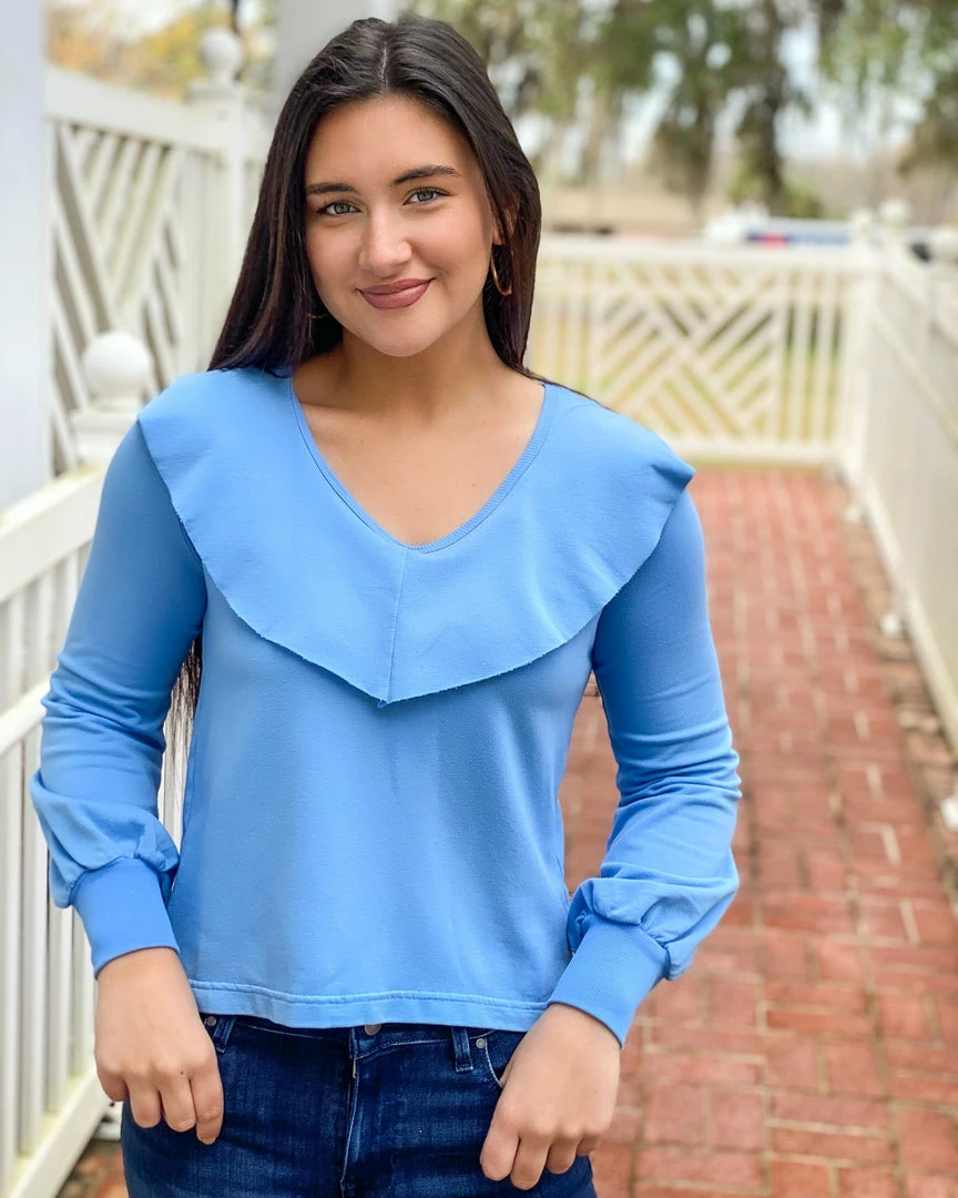 S'edge Presley Sweatshirt (Blue Ribbon) Tops 3 S'edge Presley Sweatshirt (Blue Ribbon) Tops