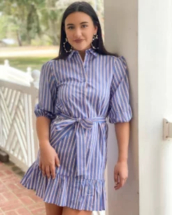 Jade Ruffles Hem Shirtdress Dresses