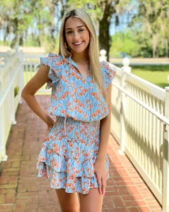 OO Boutique Flutter Sleeveless Top (Ora Poppy) Tops