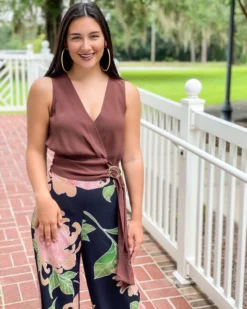 Amanda Uprichard Tandy Top (Truffle) Tops