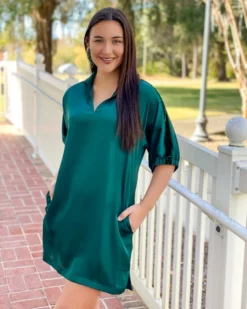 Emily Mccarthy Poppy Dress (Botanical Green) Dresses