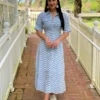 Wild Pony Maxi Shirt Dress (Blue Zig Zag)