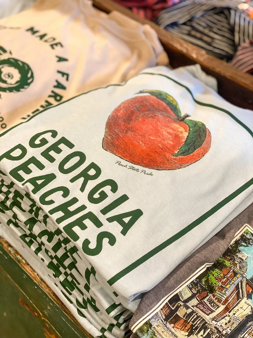 Peach State Pride Georgia Peaches Short Sleeve Tee (Chambray) 3 Peach State Pride Georgia Peaches Short Sleeve Tee (Chambray)