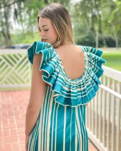 Trina Turk Dresses Happy Dress (Tile Blue) 7 Trina Turk Dresses Happy Dress (Tile Blue)