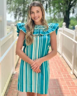 Trina Turk Dresses Happy Dress (Tile Blue)