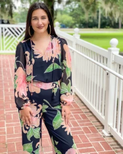 Trina Turk Watson Top (Multi Black) Tops