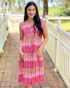 Uncle Frank Field Of Flowers Dress (Pink) Dresses