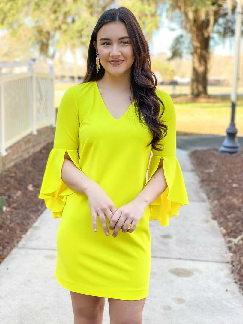 Trina Turk Moorten Dress (Citron) 3 Trina Turk Moorten Dress (Citron)