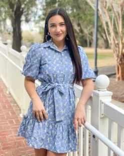 Jade Ruffles Hem Shirtdress Dresses