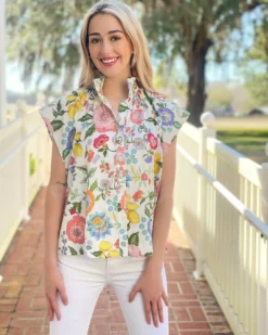 Crosby By Mollie Burch Billie Blouse (Lemon Verbena) Tops