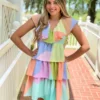 Crosby By Mollie Burch Lydia Dress (Sunset Colorblock) 2 Crosby By Mollie Burch Lydia Dress (Sunset Colorblock)