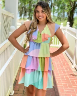 Crosby By Mollie Burch Lydia Dress (Sunset Colorblock)