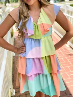 Crosby By Mollie Burch Lydia Dress (Sunset Colorblock) 7 Crosby By Mollie Burch Lydia Dress (Sunset Colorblock)