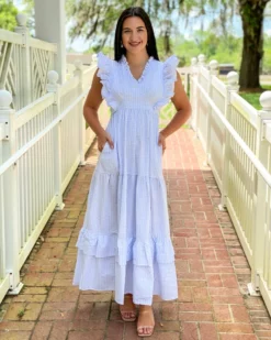 LaRoque Dresses Marlowe Dress (Blue Window Pane)