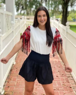 Joy Joy Bottoms Oliva Smock Waist Skort