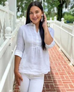 Lilly Pulitzer Palm Shores Tunic (Resort White)