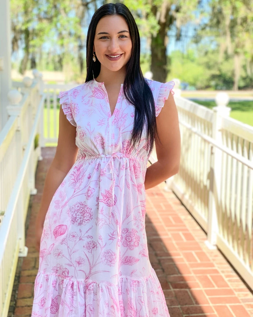 Olivia James The Label Delia Dress (Toile Pink) 5 Olivia James The Label Delia Dress (Toile Pink)