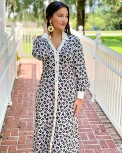 Fresha London Mercedes Dress (Black Petunia) Dresses