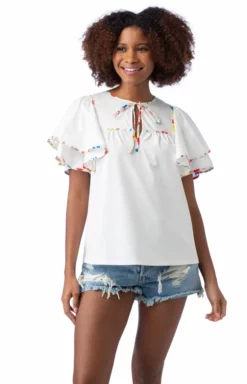 Crosby By Mollie Burch Nadine Top (White)