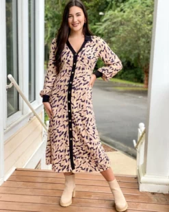 Fresha London Mercedes Dress (Brush Animal)