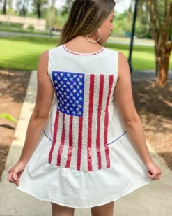 Queen Of Sparkles Dresses Flag Back Dress